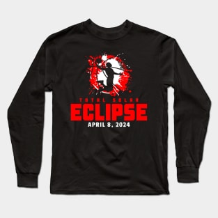 Total Solar Eclipse 2024 Basketball Long Sleeve T-Shirt